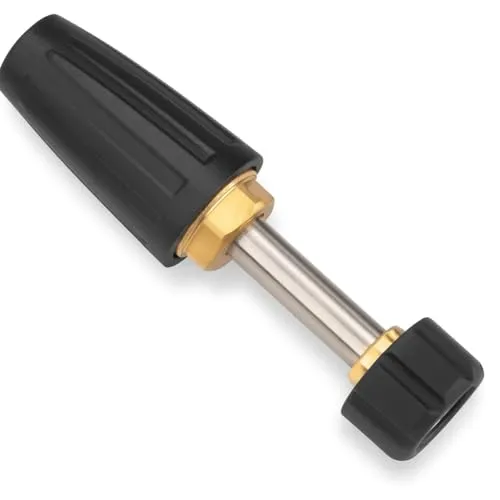 M&M Smartek Profi Kurzlanze 16cm Lanze M22 Rotordüse Dreckfräser Turbodüse für Kärcher HD HDS Hochdruckreiniger Pistole Betriebsdruck: bis 4000 PSI - 276 BAR bis 100°Grad Schwarz