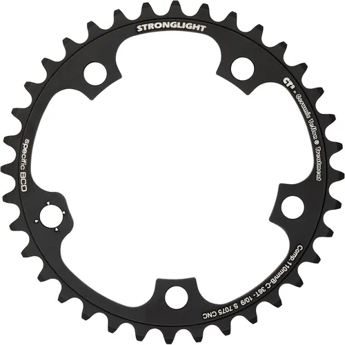 STRONGLIGHT 273521 Kettenblatt 38 Zähne - Kettenblatt für 10-fach Antrieb, aus hochwertigem Aluminium, ideal für präzise Schaltvorgänge und optimale Leistung beim Radfahren.