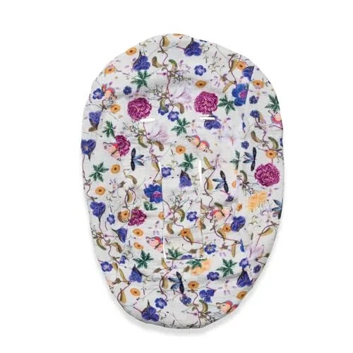 hauck Schonbezug für Babywippen und Newborn Aufsätze Alpha Bouncer Premium, Alpha Bouncer Deluxe, Alpha Bouncer 2in1, Atmungsaktive Musselin Baumwolle, 85 cm x 74 cm x 0,25 cm (Beige Floral)