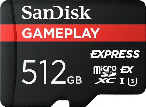 SANDISK 512GB microSD™ Express-Karte - SD-Karte mit SD Express-Technologie, bietet blitzschnelle Lesegeschwindigkeiten von bis zu 880 MB/s für reibungsloses Gameplay auf Nintendo Switch™ 2 und anderen Geräten.