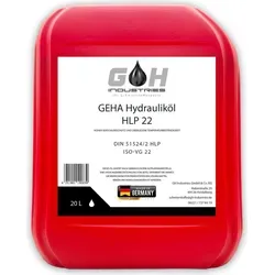L Hydrauliköl HLP 22 ISO VG 22 nach DIN 51524 Teil 2 Kanister 20 Liter 20