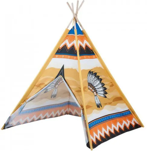 Play Fun Tipi-Zelt für Kinder – Individuell bemalbar mit Holzgestänge - Buntes Kinderspielzelt mit naturbelassenem Holzgestänge, ideal für drinnen und draußen. Leicht und abwischbar, bietet es kreativen Spielspaß und Rückzugsmöglichkeiten.
