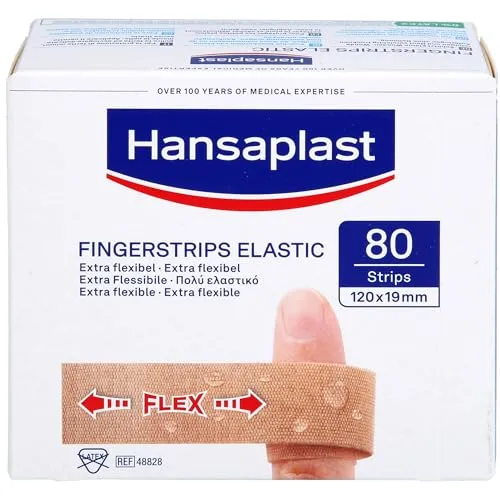 Hansaplast Elastic Finger Pflasterstrips 80 St - Pflaster für Finger, elastisch und atmungsaktiv, ideal für aktive Menschen und optimale Bewegungsfreiheit.
