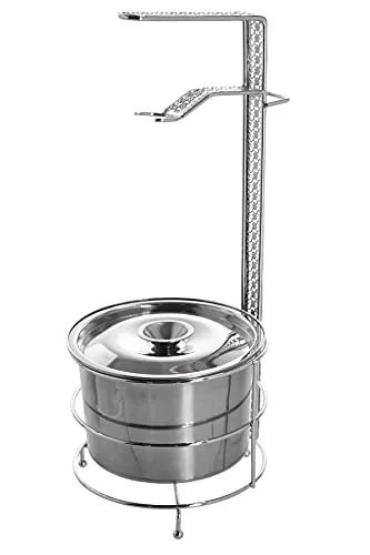 Kaya Kohlekorb Groß mit Zangen- und Deckelhalter - Kohlekorb für Kamin und Grill, mit praktischen Halterungen für Deckel und Zange, ideal für eine saubere und komfortable Nutzung.