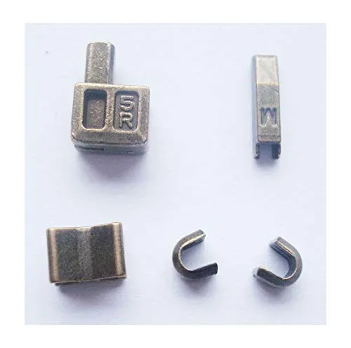 Reißverschluss-Reparatur-Kit, Metall-Reißverschlusskopf,Nr. 5, Reißverschluss-Schieber mit Einführstift für einfache Reißverschlussreparatur, bronzefarben, 2 Sets