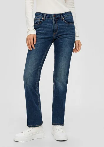 QS Jeans Catie Slim Fit dunkelblau 40/30 - Damen-Jeanshosen im zeitlosen Straight Leg Design mit bequemem Mid Rise. Der Stretch-Denim sorgt für Bewegungsfreiheit und einen entspannten Vintage-Look, der vielseitig kombinierbar ist.
