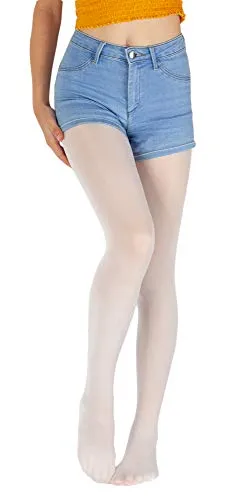 Giulia weiße Feinstrumpfhose Mädchen Kinder Microfaser Semitransparent Farbig Ketty 40 Den Bianco 116-122