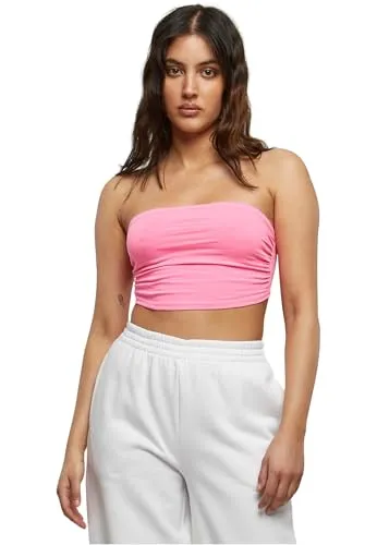 Urban Classics Damen Ladies Neon Bandeau Top Top, per Pack Rosa (neonpink 00355), Small (Herstellergröße: S)