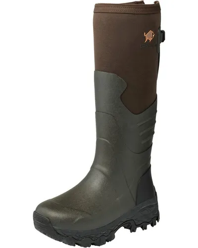 Gateway1 Damen Gummistiefel Woodwalker Wide 17'' - Hochwertige Gummistiefel mit stoßdämpfender Sohle und Wärmeisolation. Ideal für Outdoor-Aktivitäten und Jagd. Größe 10, in elegantem Bark Brown.