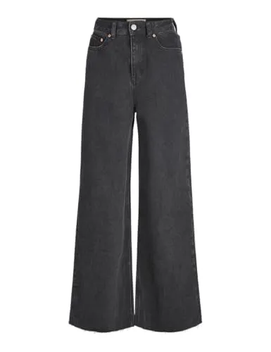 JACK & JONES Damen JXTOKYO Wide RH HW Jeans R6054 - Damen-Jeanshose in Black Denim, weit geschnitten für optimalen Komfort und lässigen Look, ideal für jeden Anlass.