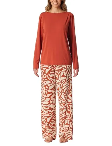 Schiesser Damen Schlafanzug lang aus Modal Jersey - Selected Premium - Hochwertiger Damen Schlafanzug aus weichem Modal Jersey für optimalen Tragekomfort. Ideal für entspannte Nächte und gemütliche Stunden zu Hause.