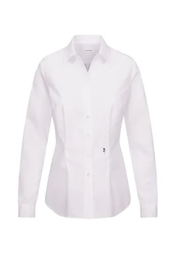 Seidensticker Damen City Bluse Kurzarm Slim Fit - Blusen & Tuniken für Damen, taillierte Hemdbluse aus 100% Baumwolle, bügelfrei und ideal für jeden Anlass – elegant, modern und bequem.