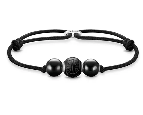 Thomas Sabo Unisex Armband Bead schwarz 925 Sterlingsilber A2081-811-11-L22V - Elegantes Armband aus 925er Sterlingsilber, ideal für Damen und Herren. Ein einzigartiges Schmuckstück, das vielseitige Kombinationsmöglichkeiten bietet und sich perfekt als Geschenk eignet.