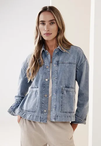 STREET ONE Jeansjacke mit großen Taschen und Hemdkragen