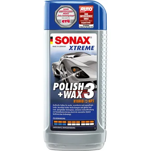 SONAX XTREME Polish & Wax 3 Hybrid NPT, 500 ml Kraftvolle Politur für matte 02022000