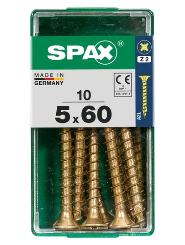 Spax Universalschrauben 5.0 x 60 mm PZ 2 - 10 Stk.