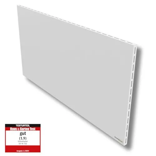 Schmidbauer Infrarotheizung Hybrid 300 - 1100W - Infrarotheizung mit 5 Jahren Garantie, mehrfach programmierbarem Thermostat und mobilem Einsatz dank soliden Standfüßen und Kippschutz.