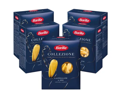 Barilla Nudeln, Barilla Collezione Castellane Hartweizen Pasta 2500g 5er Pack