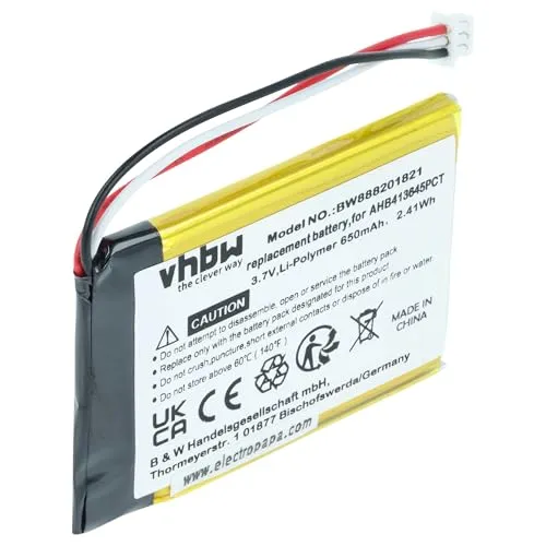 vhbw Akku kompatibel mit Sennheiser PXC 550, PXC 550-II, MB 660 Wireless Headset Kopfhörer (650 mAh, 3,7 V, Li-Polymer)