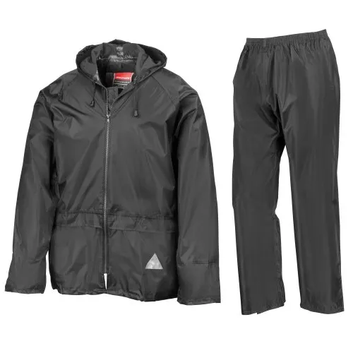 Result Herren Heavyweight Waterproof Jacket & Trouser Set - Funktionsjacken, wasserdicht bis 2.000 mm mit reflektierenden Sicherheitsmerkmalen und verstellbarer Kapuze - ideal für Outdoor-Aktivitäten.