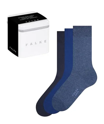 FALKE Socken Happy Box 3-Pack (3-Paar) mit Geschenkverpackung bunt 39-42 - Bunte Socken im praktischen 3-Pack, ideal zum Verschenken. Angenehm weich und hautschmeichelnd für den täglichen Komfort. Perfekt für die Frühjahr/Sommer-Saison.