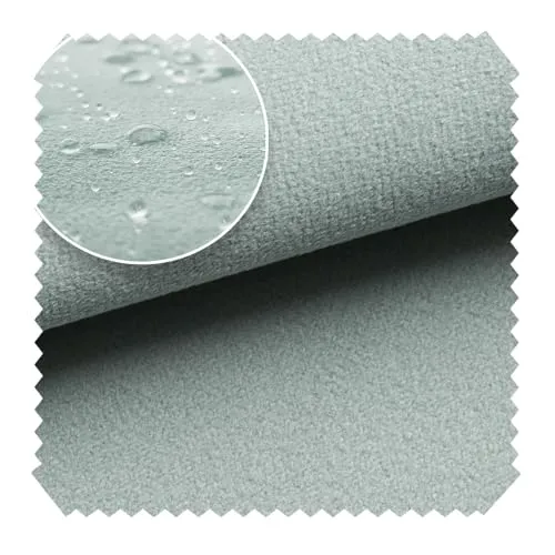novely® TRITON - Microfaser Velours in Wildleder-Optik - Wasserabweisender Möbelstoff - Pflegeleichte Meterware 1lfm Farbe: 21 Grün Minze