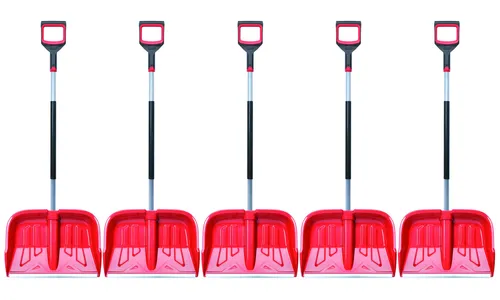 5x Schneeräumer Schneeschieber Alutube 50cm rot stark Schaufeln