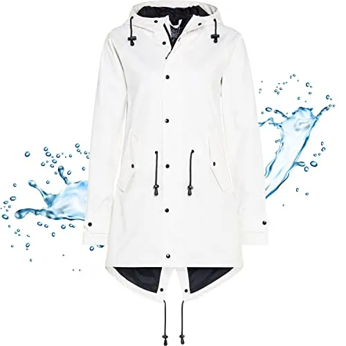 BMS Regenjacke Weiß Größe 46 - Stylische und praktische Regenjacke aus 100% Baumwolle in Größe 46. Ideal für wechselhaftes Wetter und optimalen Tragekomfort.