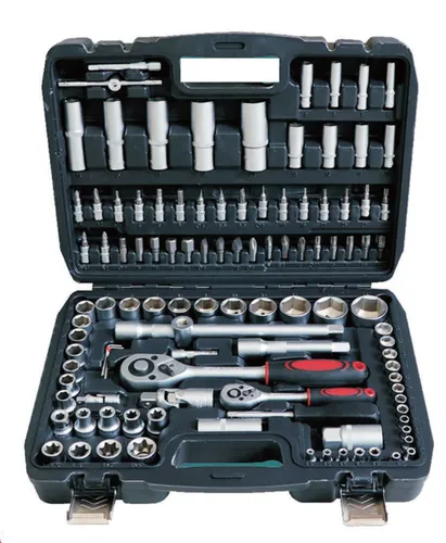 108-tlg. Steckschlüsselsatz – Profi-Werkzeugset mit Ratschen, Nüssen & Zubehör - Handwerkzeug-Set mit 108 Teilen, ideal für Profis und Heimwerker, bietet vielseitige Anwendungsmöglichkeiten und hohe Qualität.