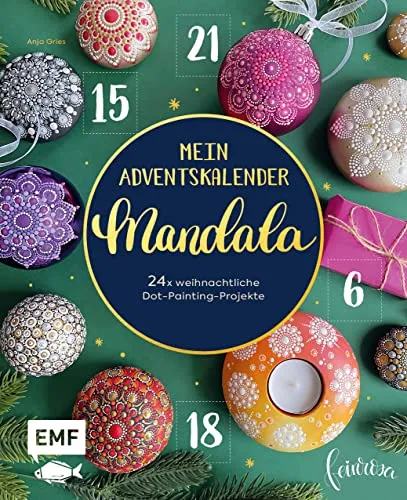 Mein Adventskalender-Buch: Mandala: 24 mal weihnachtliche Dot-Painting-Projekte – Mit perforierten Seiten zum Auftrennen