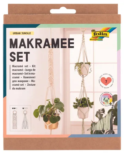 folia Makramee-Set natur, rosé 23729 von folia