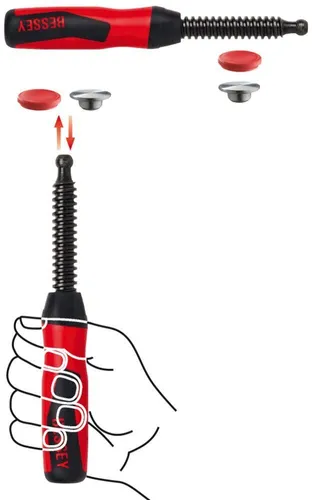 BESSEY 2-Komponenten-Kunststoffgriff inkl. wechselbarer Druckplatte aus Quali...