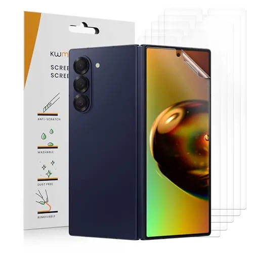 kwmobile 6X Displayschutzfolie kompatibel mit Samsung Galaxy Z Fold6 Folie - klare Schutzfolien Set in transparent