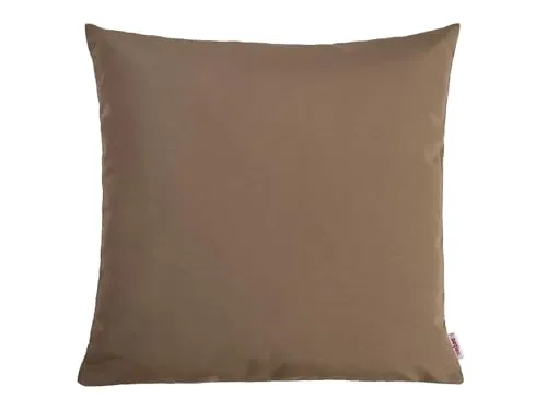 beties „Wunschton“ Kissenhülle ca. 40x40 cm Kissenbezug Kopfkissenbezug in großer Sortiments- und Größenauswahl – EIN idealer Uni Begleiter (deep-Taupe)