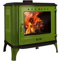 Ferrox 75 Kaminofen in Grün Emailliert – 10,5 kW
