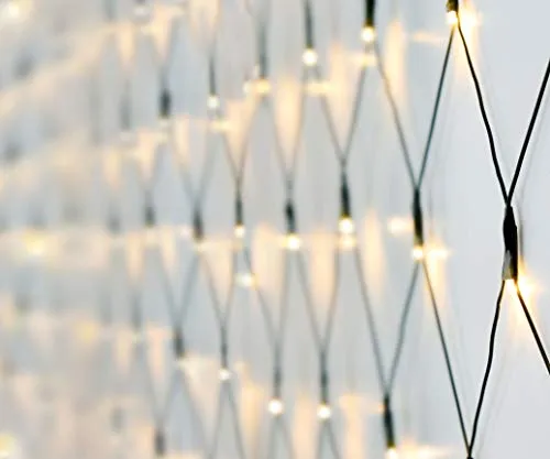 LED Lichternetz 3x3m warmweiß - Perfekte Weihnachtsbeleuchtung - Weihnachtsbeleuchtung mit 201-250 Lichtern, wasserdicht und ideal für Innen- und Außenbereiche. Warmweißes Licht schafft eine gemütliche Atmosphäre.