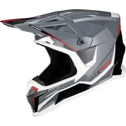 Acerbis T711 Motocrosshelm - Grau/Schwarz/Rot - XL - Leichter Fiberglashelm für höchsten Komfort und Sicherheit beim Motocross. Mit verstellbarem Visier und hervorragender Luftzirkulation für optimales Fahrvergnügen.