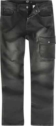 RED by EMP Herren schwarz/graue Baggy-Jeans mit Leichter Waschung L