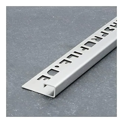 Fuchs Design Fliesenschiene Professional 10 mm Quadratprofil V2A Edelstahl gebürstet 2,5 m