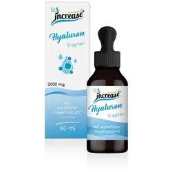 Hyaluron Tropfen hochdosiert - 2000mg pro Tagesdosis - Hyaluron Tropfen mit 60.000mg natürlichem Hyaluron pro Flasche. Ideal zur Unterstützung der Pflege und einfach in der Anwendung. Mischen Sie die Tropfen mit Ihren Lieblingsgetränken.