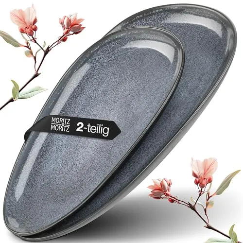 Moritz & Moritz Servierplatte VIDA 2x Servierteller Blau in blau von ILP GmbH, Luisenstraße 1, 59065 Hamm