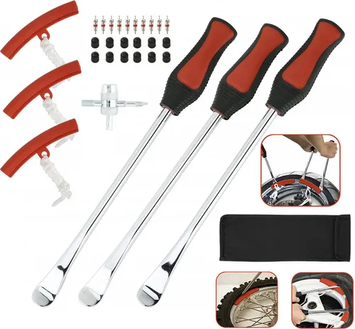 MODFU Sonstige KFZ-Werkzeuge, Reifenmontage Werkzeug Set, 29-teiliges Reifen Werkzeug Set, Reifenheber Set, Schutzhülle für Reifenmontierhebel