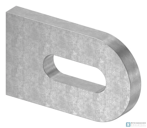 Edelstahl Anschweißlasche, 50x30x6mm, Oberfläche 3c matt | STEINBACHER©