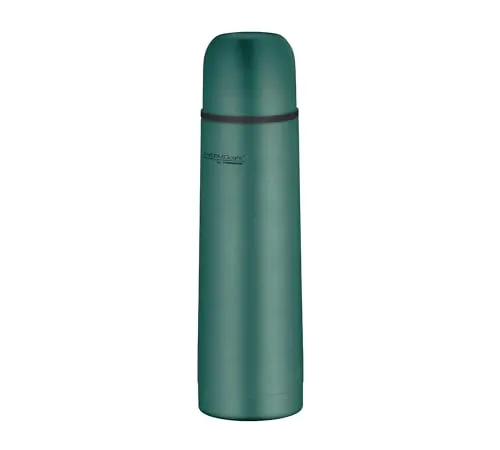 THERMOcafé by THERMOS TC BEVERAGE BOTTLE moss green mat 0,50l, Thermosflasche mit Becher aus Edelstahl, 12h heiß & 24h kalt, Auslaufsicher, für Schule, Unterwegs & Büro