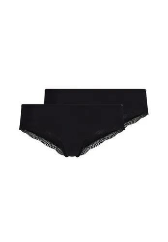 SKINY Damen Slips 2er Pack - Cheeky Panty DP, Baumwoll-Stretch mit Spitze - Funktionsunterwäsche: Bequeme Cheeky Pantys im Doppelpack mit Spitzen-Einsatz für höchsten Tragekomfort und perfekte Passform.