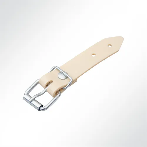 10x LYSEL Schnallkappe Riemen Rollschnalle für Anhänger-Planen elfenbein