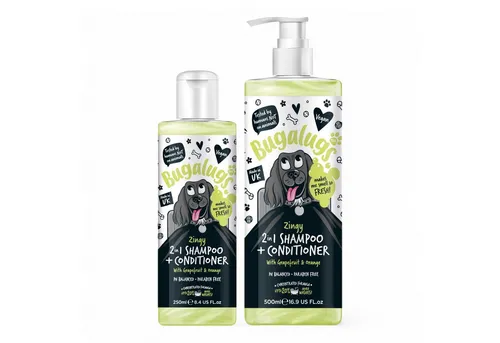 Bugalugs Tiershampoo Bugalugs Zingy 2-in-1 Hundeshampoo + Conditioner - Grapefruit & Orange, 500 ml, (1-St), pH neutral, Hundeshampoo, mit Vitaminen