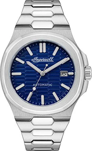 Ingersoll I11801 The Catalina Automatikuhr 44mm - Armbanduhren: Klassische Herrenuhr mit Automatikmechanismus, 5ATM wasserdicht und elegantem Edelstahlarmband für stilbewusste Männer.