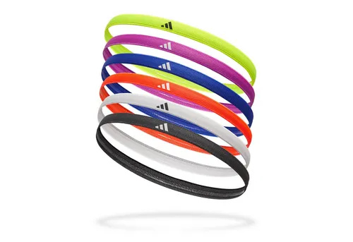 adidas Performance Haarband Adidas Hairbands - Black, White, Red, Purple, Blue, Yellow, 6-tlg., Ideal für den Einsatz bei allen Arten von Training und Sport