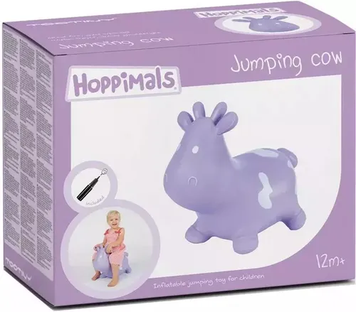 Hoppimals Tootiny Hüpftier - Hüpfende Kuh für Kinder - Springstöcke & Hüpfbälle: Hochwertiges und sicheres Hüpftier ab 1 Jahr, ideal für Gymnastik & Geschicklichkeit, inklusive Pumpe und im Geschenkkarton.